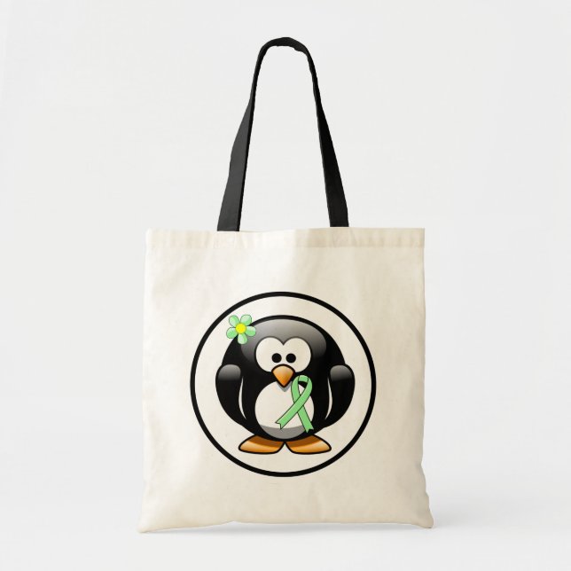 Tote Bag Ruban vert clair (Devant)