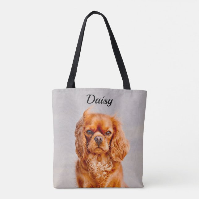 Tote Bag Ruby Cavalier King Charles Spaniel Chien (Dos)