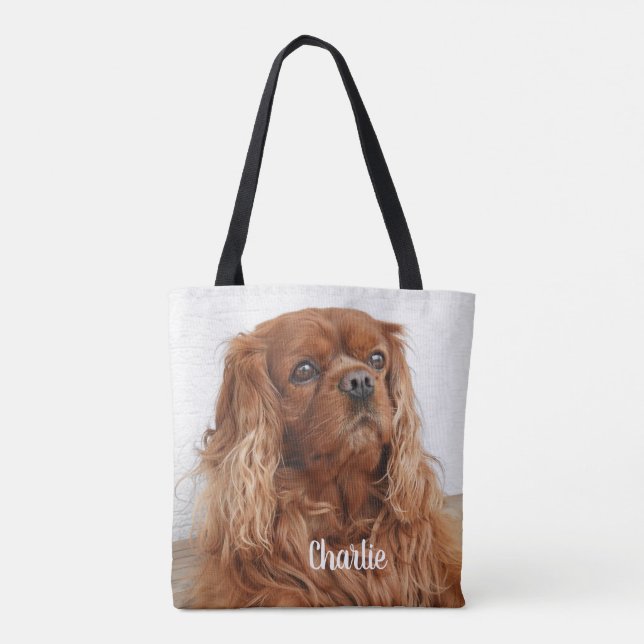 Tote Bag Ruby Cavalier King Charles Spaniel Chien (Dos)