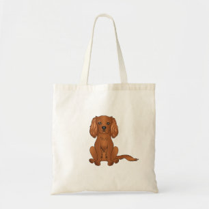 Tote Bag Ruby Cavalier King Charles Spaniel Chien assis