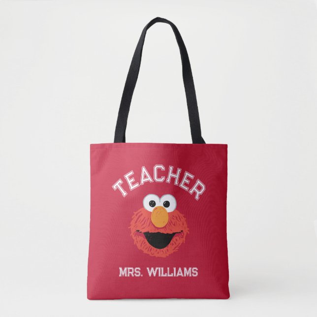 Tote Bag Rue Sésame | Elmo Face Teacher (Devant)