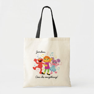 Tote Bag Rue Sésame   Julia, Elmo & Abby Dancing