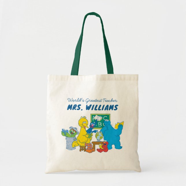 Tote Bag Rue Sésame | Le plus grand enseignant du monde (Devant)