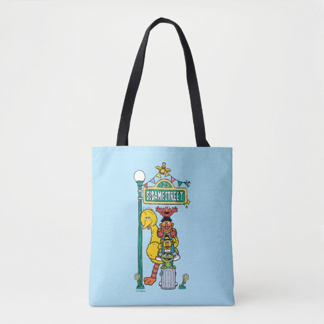 Tote Bag Rue Sésame | Sous l'enseigne de la rue Sésame (Devant)