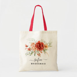 Tote Bag Russe Boho Floral Bridesmaid Mariage Fourre-tout