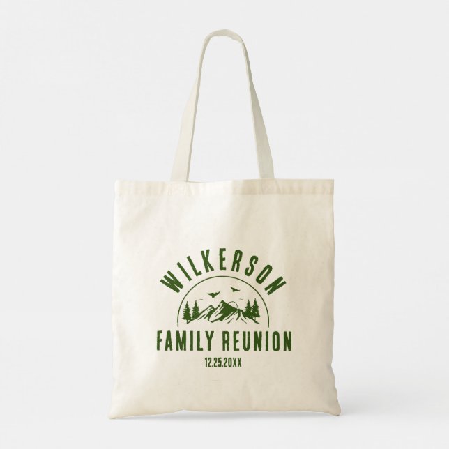 Tote Bag Russe Cabine de réunion familiale Retro Cool Vert (Dos)