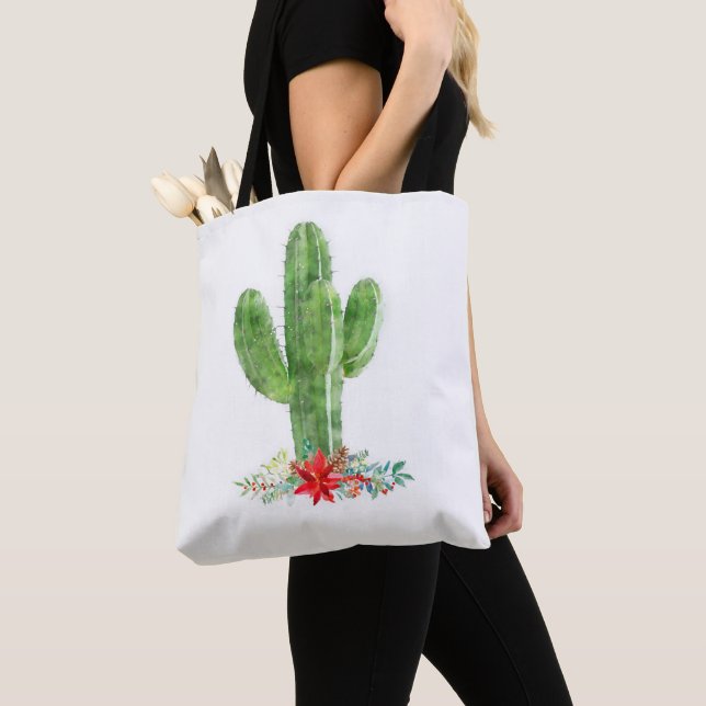Tote Bag Russe Désert Cactus Noël (De près)
