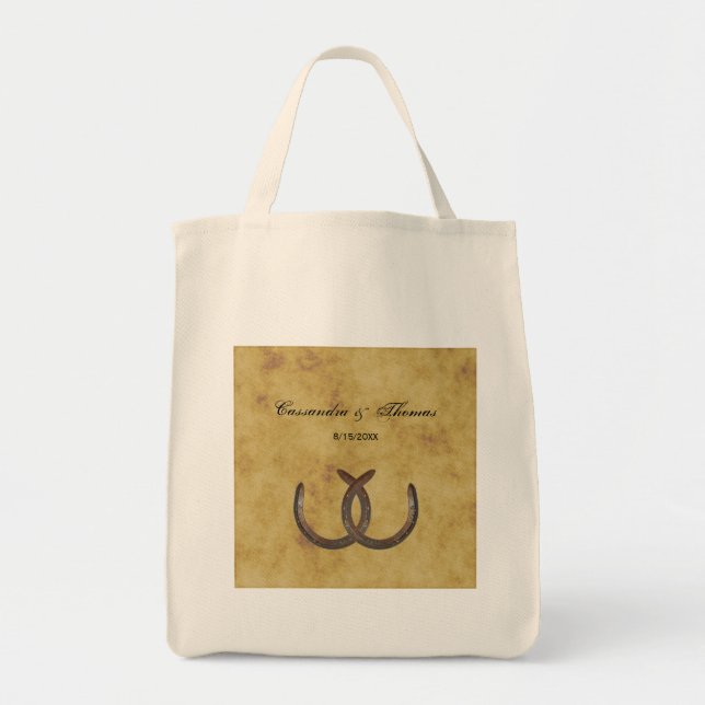 Tote Bag Rustic Horseshoes (Devant)
