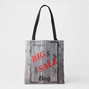 Tote Bag Rustique Barnwood Personnalisé Vente de chasseur 