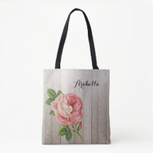 Rustique Bois Patiné Rose Vintage Avec Nom