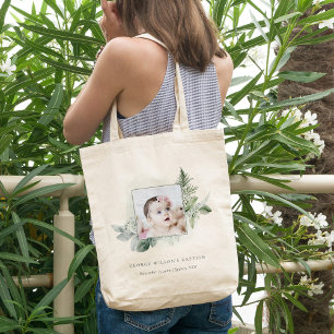 Tote Bag Rustique Green Eucalyptus Fern Foliage Photo Baptê
