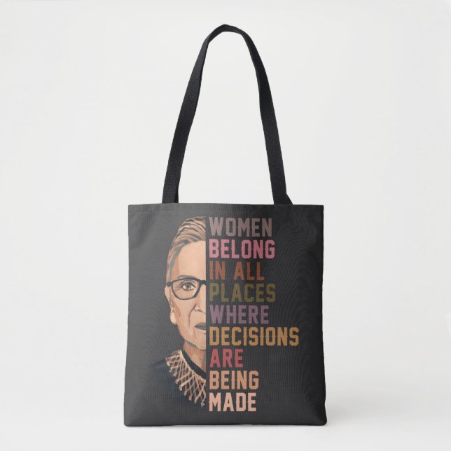 Tote Bag Ruth Bader Ginsburg RBG (Devant)