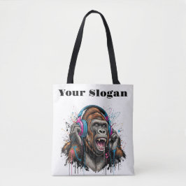 Tote Bag Rythmes sauvages : Concevez votre Gorilla personna