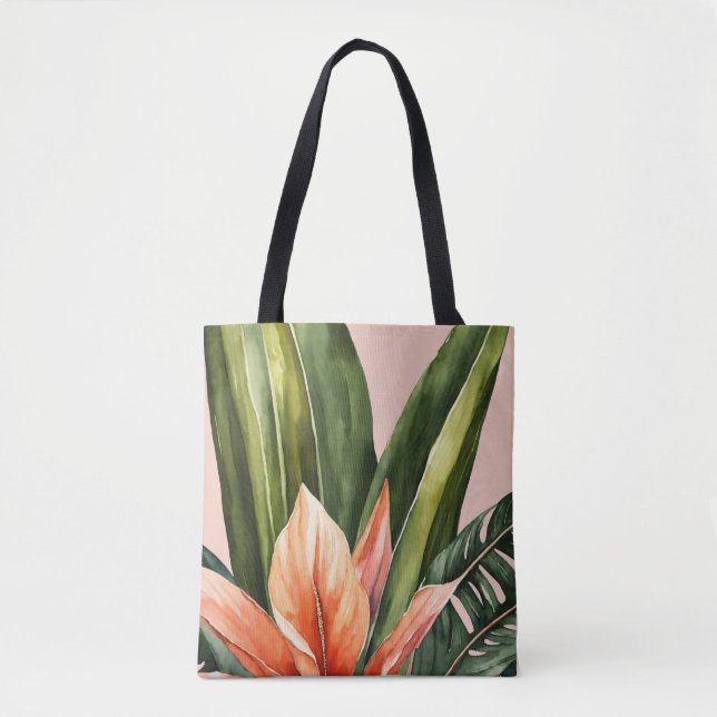 Tote Bag "Sac fourre-tout d'impression feuille naturelle éc (Devant)
