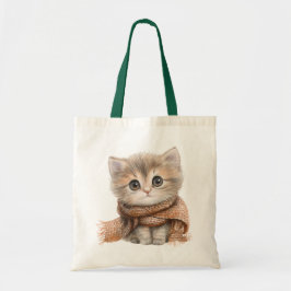 Tote Bag "Sac fourre-tout naturel : Cute Kitty dans le styl