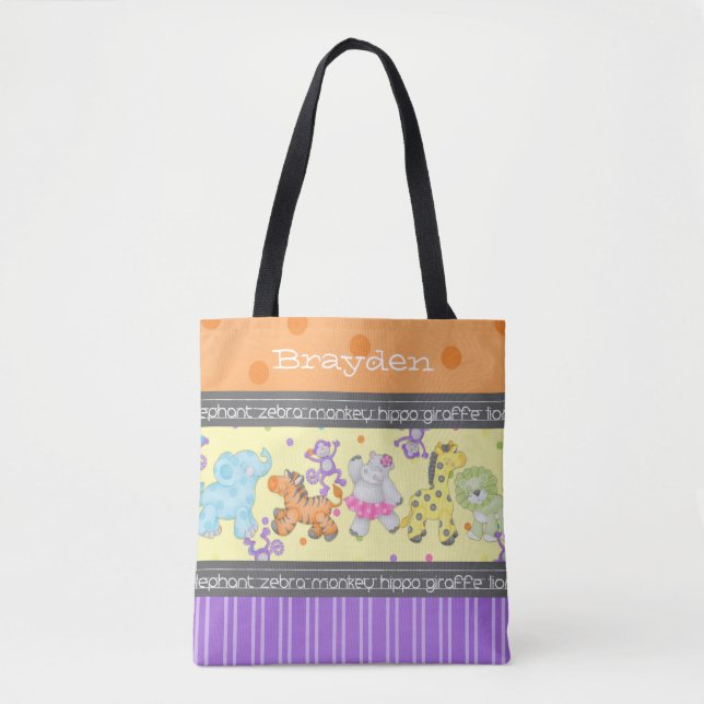 Tote Bag "Sac personnalisé de couche-culotte de la jungle (Devant)
