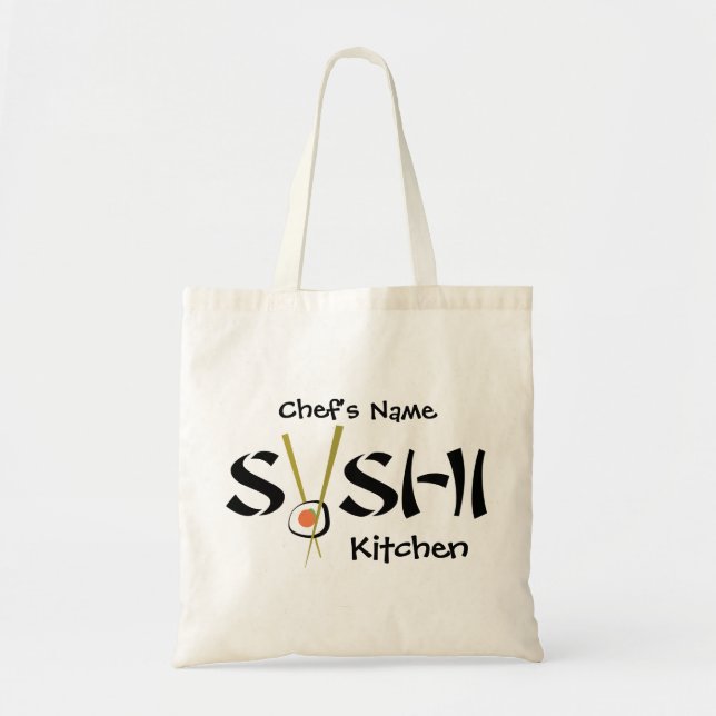 Tote Bag Sachets de toile réutilisables pour Sushi cru Orga (Devant)