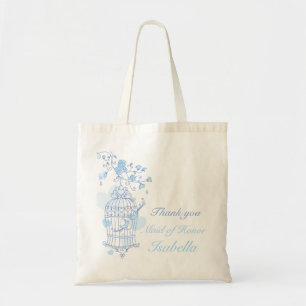 Tote Bag Sacoche d'honneur mariage d'oiseau bleu