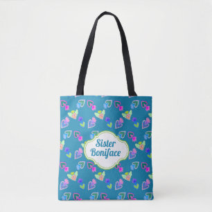 Tote Bag Sacred Heart Folk Art Personnalisé