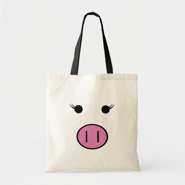 Tote Bag Sadie le porc rose (Devant)
