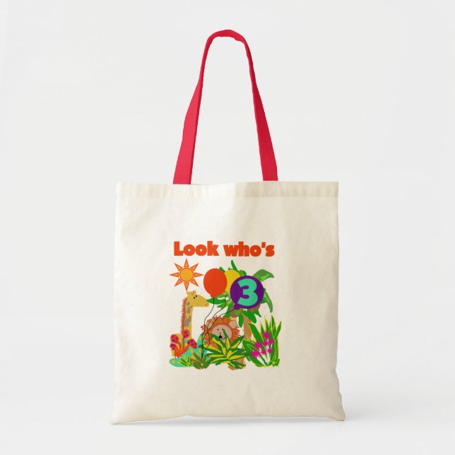 Tote Bag Safari 3ème anniversaire Tshirts et cadeaux (Devant)