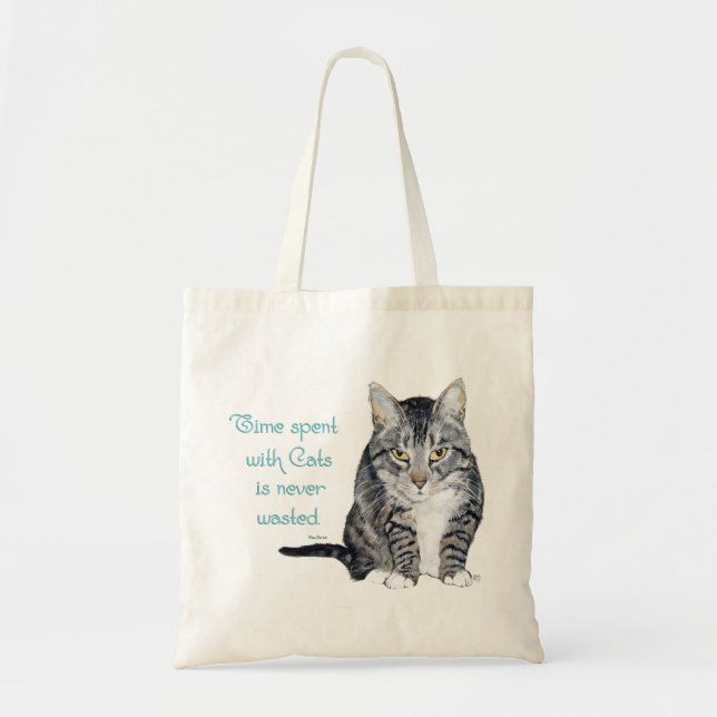 Tote Bag Sagesse de chat - Temps passé avec les chats (Devant)