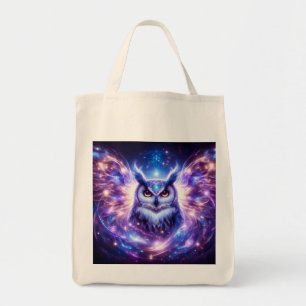 Tote Bag Sagesse Mystique Cosmique Hibou Spirituel Céleste