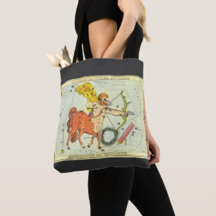 Tote Bag Sagittaire, le miroir de la constellation Vintage 