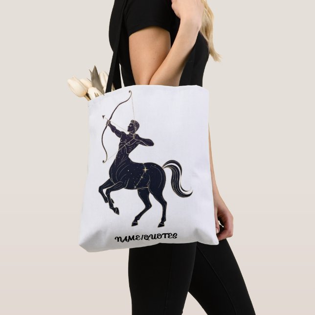 Tote Bag Sagittarius Constellation Line Art – Cosmic Zodiac (De près)