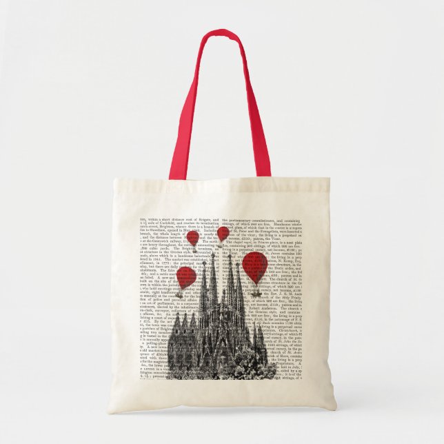Tote Bag Sagrada Familia et Ballons Red Hot Air (Devant)
