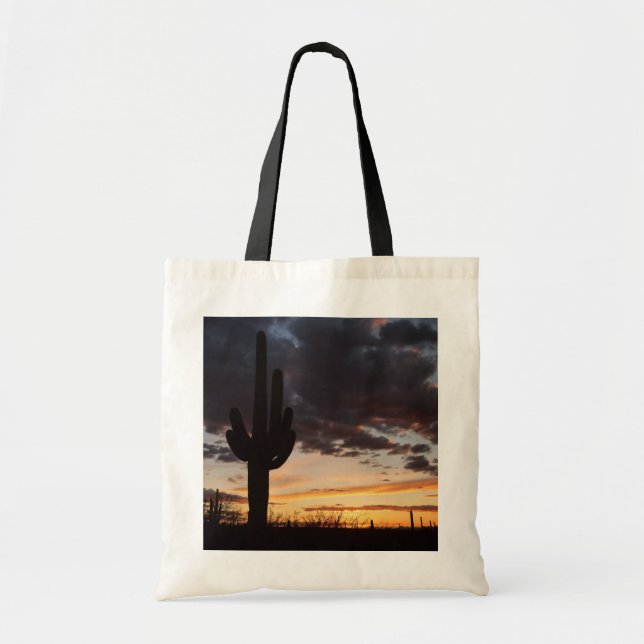 Tote Bag Saguaro Sunset III Arizona Desert Paysage (Devant)