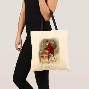 Tote Bag Saint Nicolas victorien de Noël sur le toit