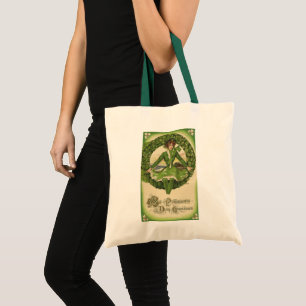 Tote Bag Saint-Patrick vintage, Couronne avec jeune Irlanda