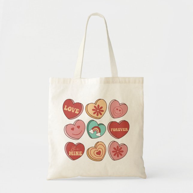 Tote Bag Saint Valentin Coeur Candies (Devant)