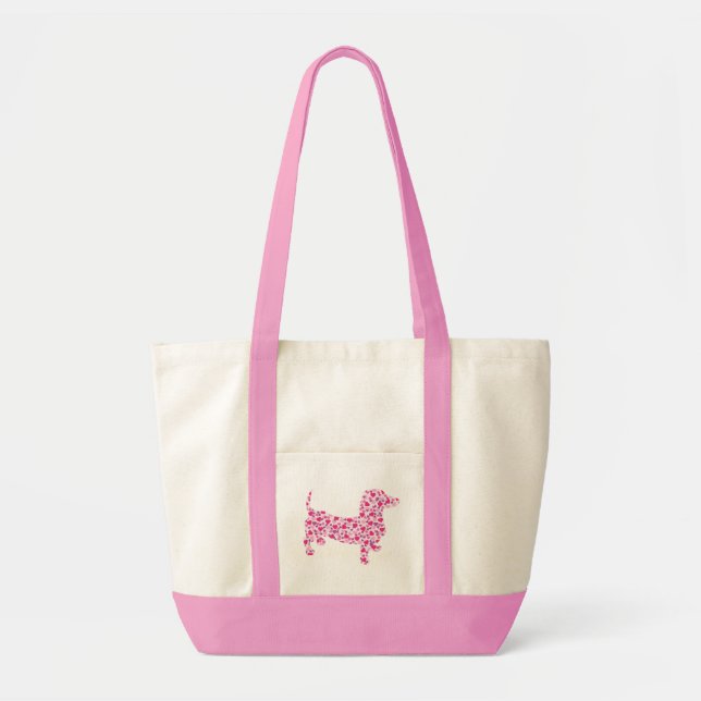 Tote Bag Saint Valentin Dachshund (Devant)