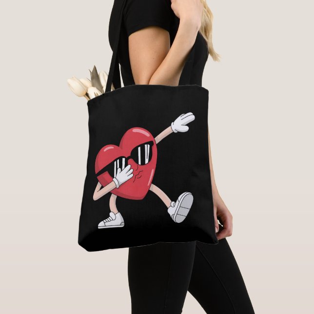 Tote Bag Saint Valentin Garçons amusants Filles Dabbing Coe (De près)