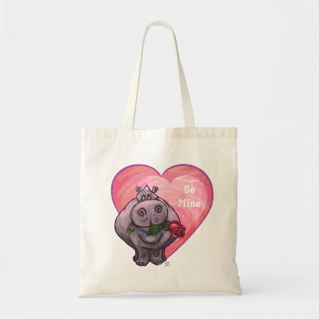 Tote Bag Saint-Valentin Hippopotame (Devant)