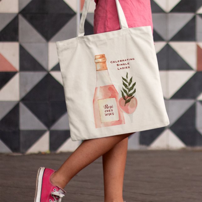 Tote Bag Saint-Valentin Rosé rosé sur des roses  (Créateur téléchargé)