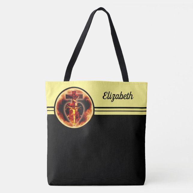 Tote Bag Sainte Trinité catholique Jésus sur la croix (Devant)