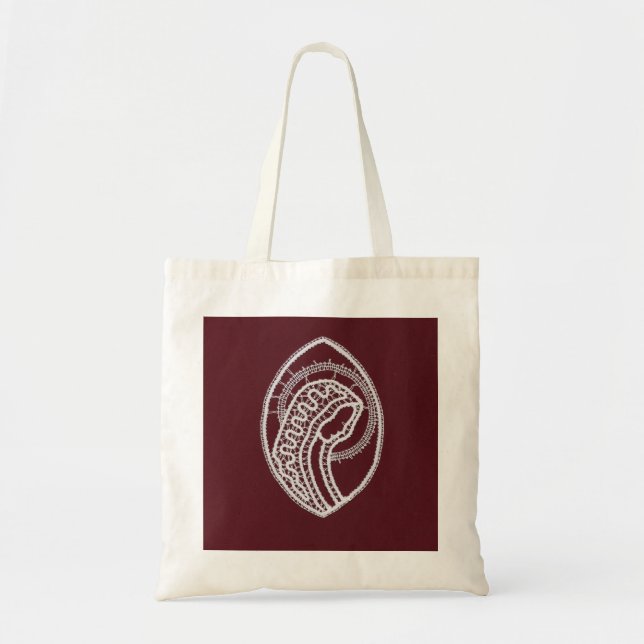 Tote Bag Sainte Vierge Marie, dentelle (Devant)