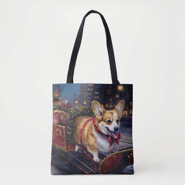 Tote Bag Saison de Noël de Corgi (Devant)