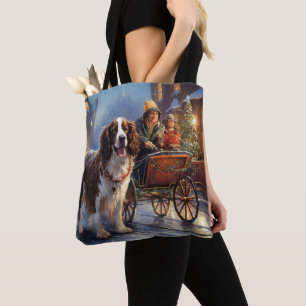 Tote Bag Saison de Noël de l'espagnol Springer anglais