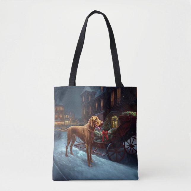 Tote Bag Saison de Noël de Vizsla (Devant)