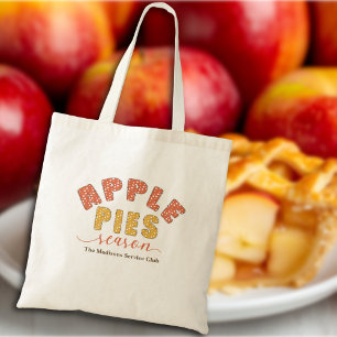 Tote Bag Saison des tartes aux pommes Personnaliser le nom