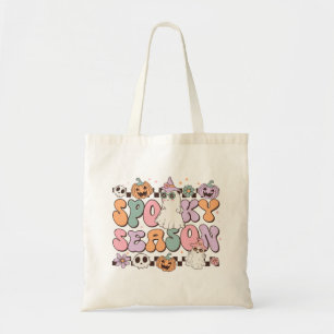 Tote Bag Saison éffrayante mignonne Ghost Retro Halloween