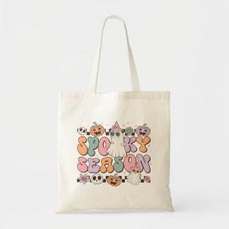 Tote Bag Saison éffrayante mignonne Ghost Retro Halloween