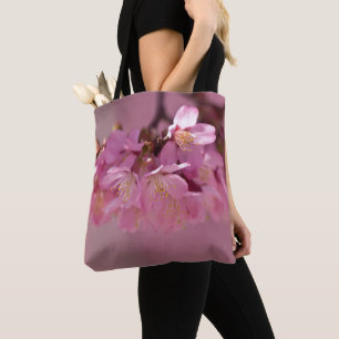 Tote Bag Sakura Cherry Blossoms Delicate Pink Bouquet
