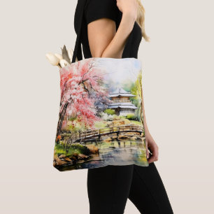 Tote Bag Sakura dans le jardin japonais