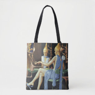 Tote Bag Salon de beauté de science-fiction vintage Spa Man