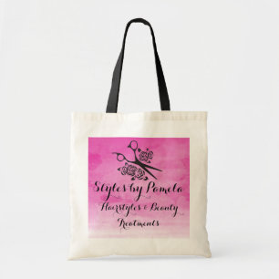 Tote Bag Salon de coutume de roses de rose d'aquarelle de